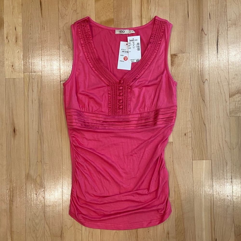 NWT Hendi Thick Strap Tank Top Pink and Blue - M